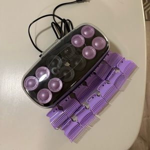 Like NEW CONAIR Jumbo and Super Jumbo Ceramic Hot Flocked Rollers with Clips